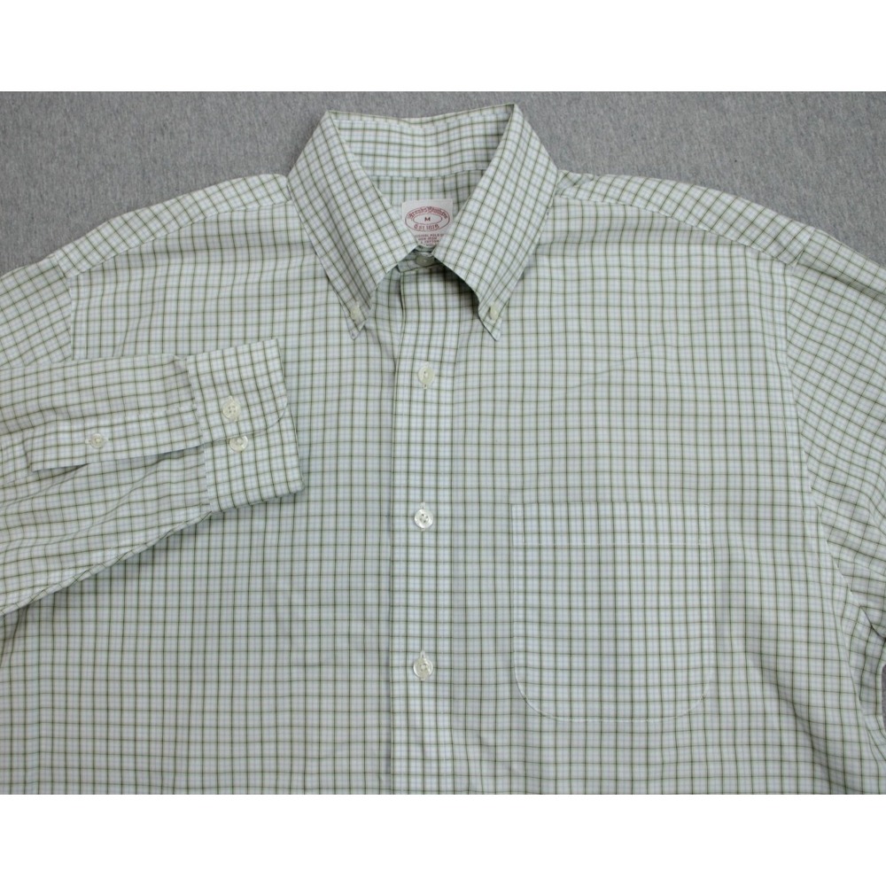 Brooks Brothers Shirt Mens XL Check 100% Cotton Button-Down